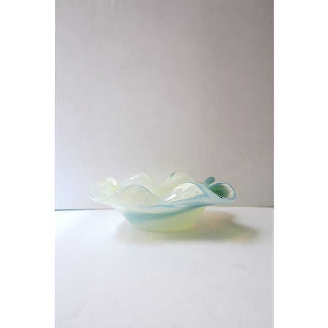 Italian Murano Art Glass Bowl Seguso Style For Sale - Image 9 of 10