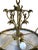 Metal Mid-Century Art Deco Bronze and Crystal 5 Arm Chandelier For Sale - Image 7 of 10