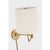 Visual Comfort Barbara Barry for Visual Comfort Signature Go Lightly Swing Arm Wall Light in Soft Brass with Linen Shade For Sale - Image 4 of 9