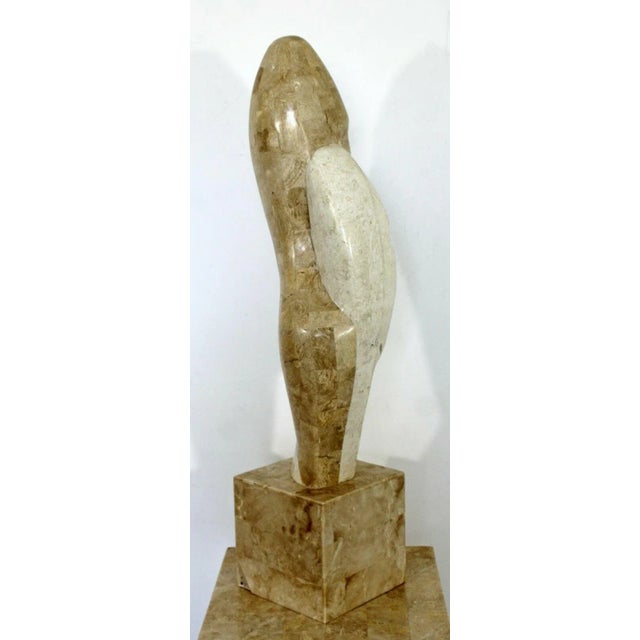 1980s Contemporary Modern Composite Faux Marble Table Sculpture by Austin Prod For Sale - Image 10 of 13
