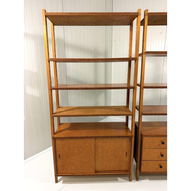 Pressed Wooden Bookcases, 1960s, Set of 2 For Sale - Image 6 of 18