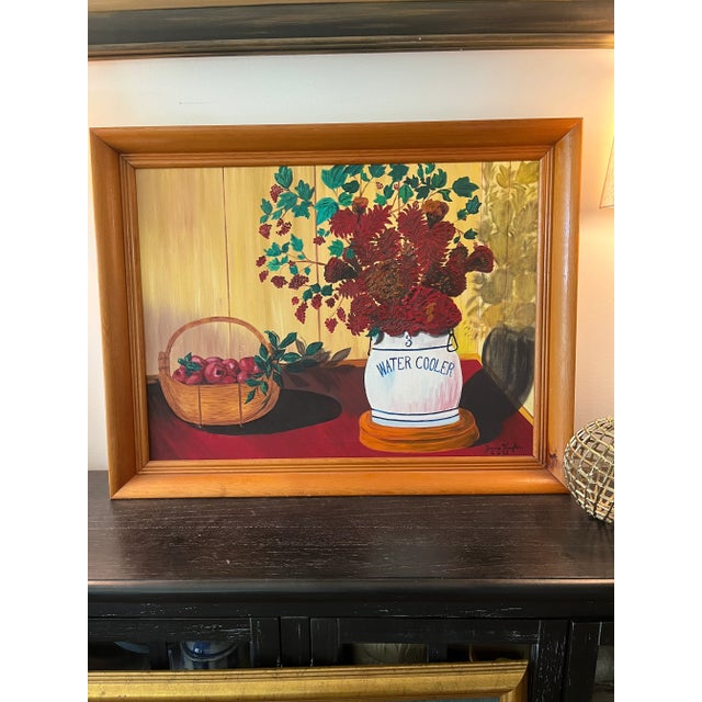 Mid-Century Modern MCM Oil Painting For Sale - Image 3 of 4