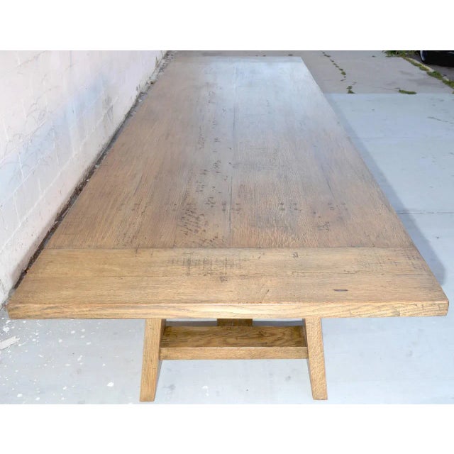 Custom Banquet Table in Vintage White Oak, Made to Order by Petersen s For Sale - Image 4 of 11