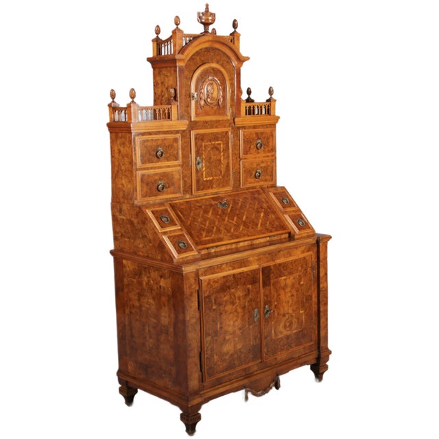 Material the secretary is veneered in walnut mass/dimensions: height approx. 198 cm maximum width / maximum width approx....