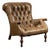 Vintage Tufted Sleepy Hollow Armchair in Beige For Sale