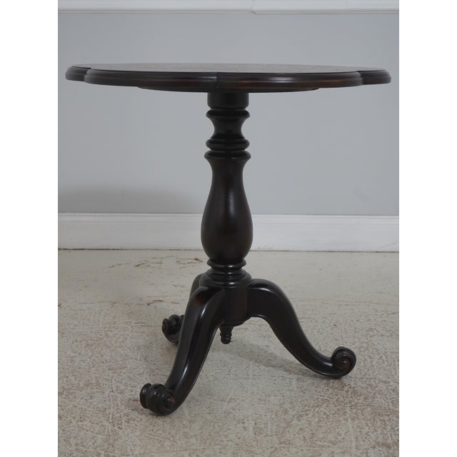 Age: Approx: 10 Years Old Details: Factory Distressed Scrolled Legs Quality Construction Nice Scalloped Clover Shape Top...