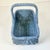 Mid-Century Boho Chic Coastal French Blue Wicker Tabletop Basket For Sale - Image 9 of 10
