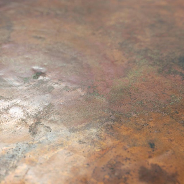 Brutalist Copper and Oak Side Table, 1970s For Sale - Image 10 of 15