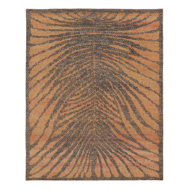 Hand-knotted in wool and natural silk, this 8x10 contemporary rug joins Rug & Kilim’s Modern collection. It presents an...