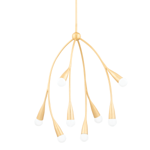 Mitzi Elsa 8-Light Chandelier, Gold Leaf