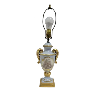 Vintage French Provencial Style Porcelain Table Lamp