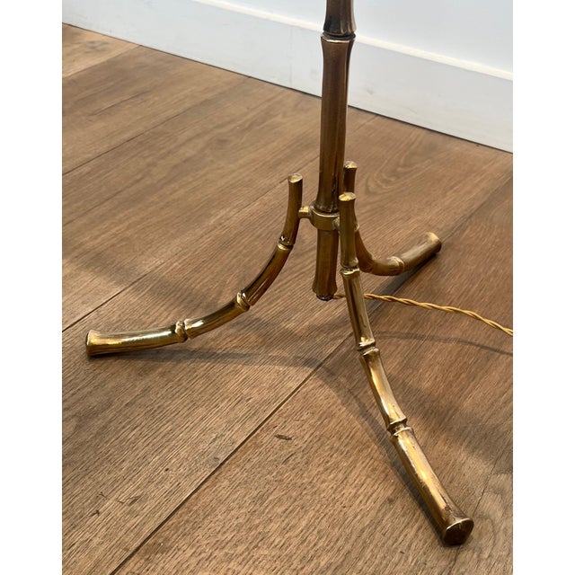 1940s Bronze faux bamboo floor lamp by Maison Bagués For Sale - Image 9 of 12