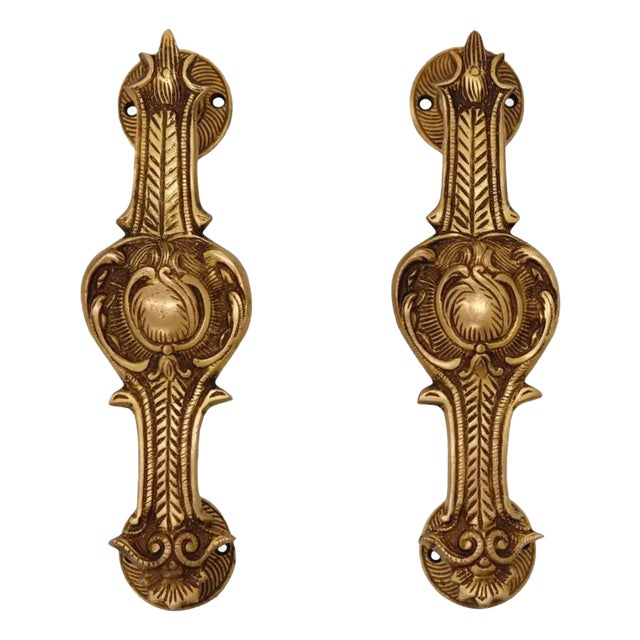 Brass Bar Handles - A Pair For Sale