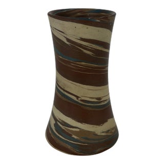 Niloak Mission Swirl Hour Glass Vase For Sale