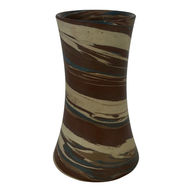Niloak Mission Swirl Hour Glass Vase For Sale