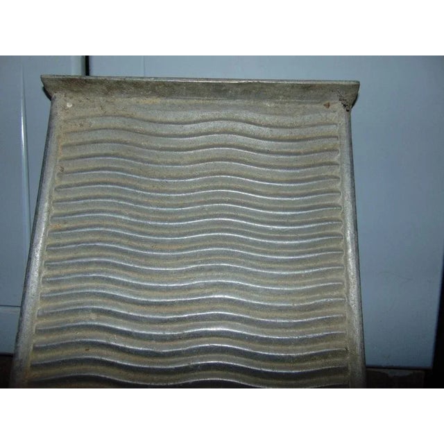 Art Deco Aluminum Washboard For Sale - Image 4 of 6
