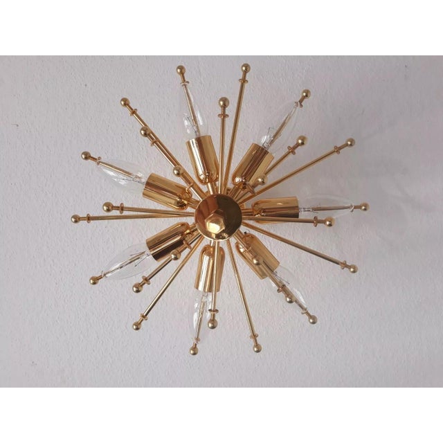 Ceiling Lamp Model 5457 in Brass & Glass by J. T. Kalmar for Kalmar, 1960s For Sale - Image 9 of 18