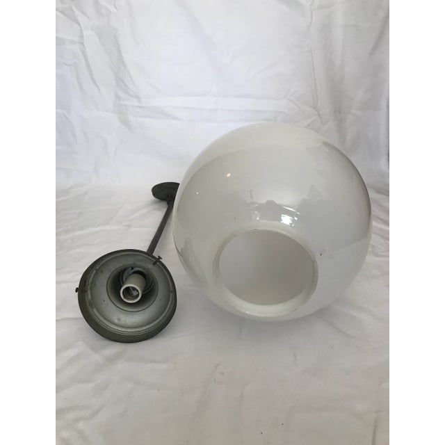 Original 1920's School House Globe Light Fixture For Sale - Image 9 of 11