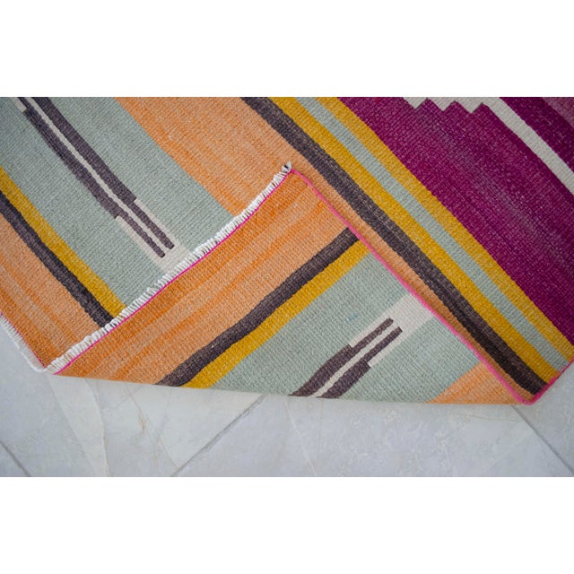 Vintage Turkish Runner Rug Kilim - Handmade Extra Long Hallway Decor , Stair Runner 2′10″ X 15′3″ For Sale - Image 11 of 15