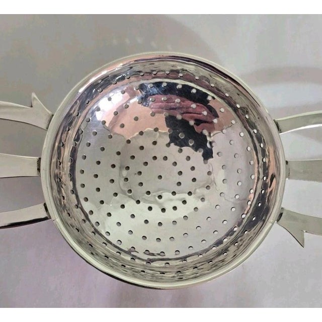 Mid-Century George VI Sterling Silver Tea Strainer, 1948 For Sale - Image 15 of 17