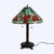 Early 20th Century Tiffany School Floral Leaded Stained Glass Table Lamp For Sale - Image 9 of 15