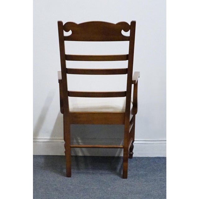 Pennsylvania House Early American Country Style Ladderback Dining Arm Chair For Sale In Kansas City - Image 6 of 10