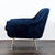 Modern West Elm Phoebe Blue Velvet Lounge Chair With Gold Legs For Sale - Image 3 of 8