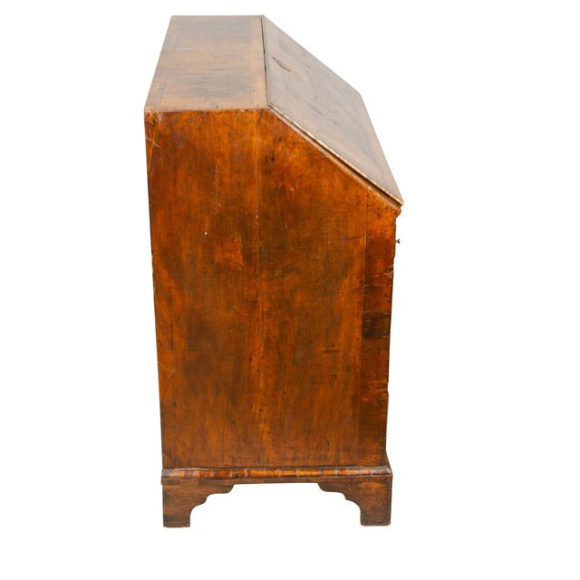 George II Walnut Slant Lid Desk For Sale - Image 9 of 13