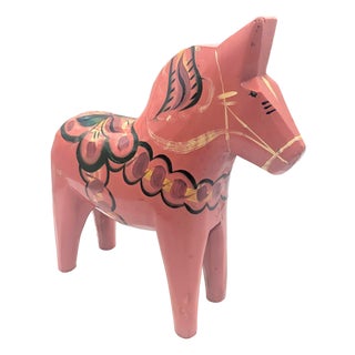 Vintage Swedish Folk Art: Wood Dalah Horse For Sale