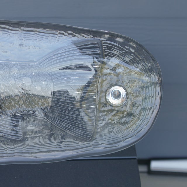 Vintage Pukeberg Swedish Glass Fish Platter Serving Tray Scandinavian Art Glass For Sale - Image 12 of 16
