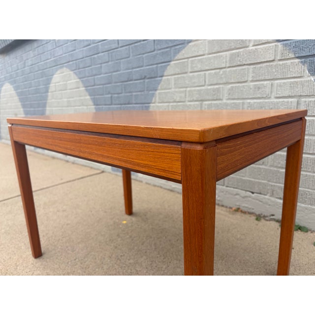 Chestnut 1960 Heggen Norwegian Teak Side Table For Sale - Image 8 of 11
