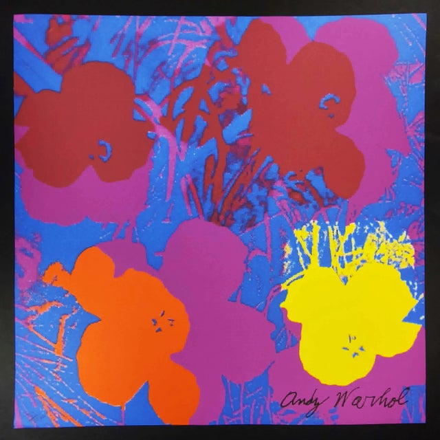 After Andy Warhol, Big Purple Flowers, 1980s, Limited Edition Lithograph For Sale - Image 6 of 6