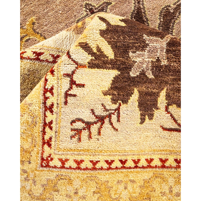 Textile Eclectic, One-of-a-Kind Hand-Knotted Area Rug - Brown, 8' 10" x 12' 2" For Sale - Image 7 of 8