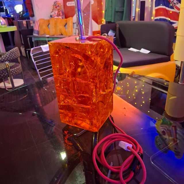 Fractal Resin Table Lamp by Marie-Claude De Fouquières, 1960 For Sale - Image 6 of 7