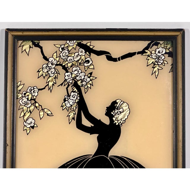 Art Deco Vintage Smith Frederick Courting Silhouette Foil Pictures Collection - Set of 3 For Sale - Image 3 of 10