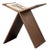 Walnut Talia Bookstand - brand new, statement display piece! Generous size, mid-century angles & brass detailing at base