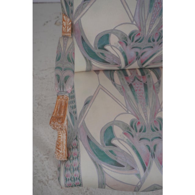 Pair Vintage French Louis XV Carved Open Arm Library Chairs For Sale In Philadelphia - Image 6 of 18