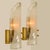 Glass 2-Shade Brass and Murano Glass Wall Lights attributed to J.T. Kalmar, 1960s, Set of 2 For Sale - Image 7 of 12
