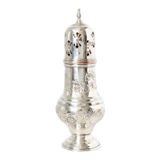 Vintage Mid-Century English Silver-Plated Sugar Shaker For Sale