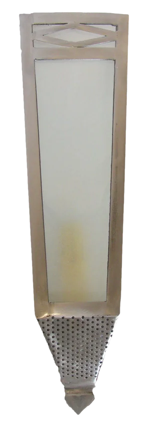 Art Deco Inspired Custom Silver Wall Sconce