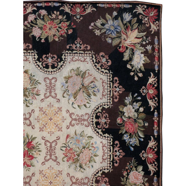 Arts & Crafts Galerie Shabab Collection Early 20th Century European Needlepoint Flatweave Rug For Sale - Image 3 of 10