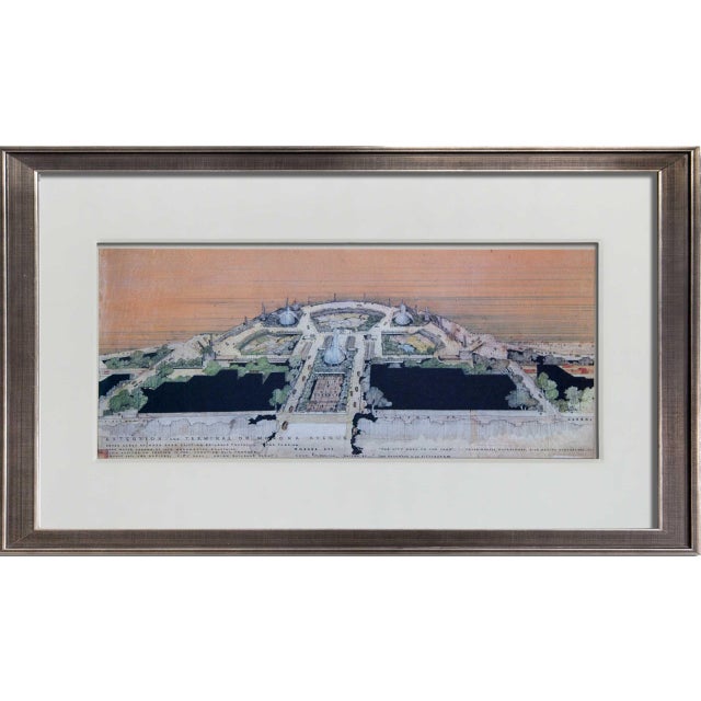 Black Frank Lloyd Wright Lithograph "Monona Terrace Civic Center" W/Frame For Sale - Image 8 of 8