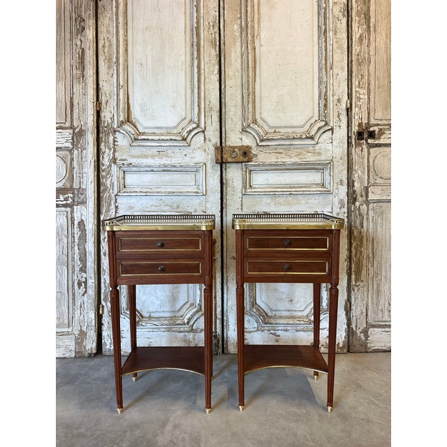 Vintage Mahogany Bedside Tables, 1960s, Set of 2 For Sale - Image 11 of 11