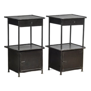 Iron Bedside Tables, 1910s, Set of 2 For Sale