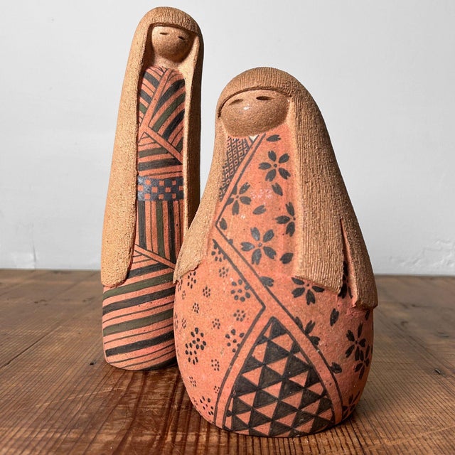 Terracotta Kokeshi Dolls, Japan, 1960s, Set of 2 For Sale - Image 17 of 17