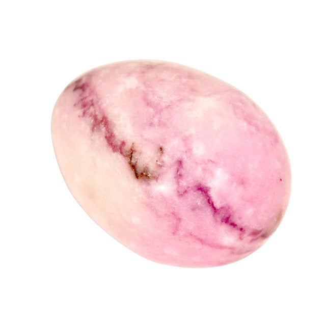 Berry Pink Marbled Egg W/Stand For Sale - Image 4 of 7