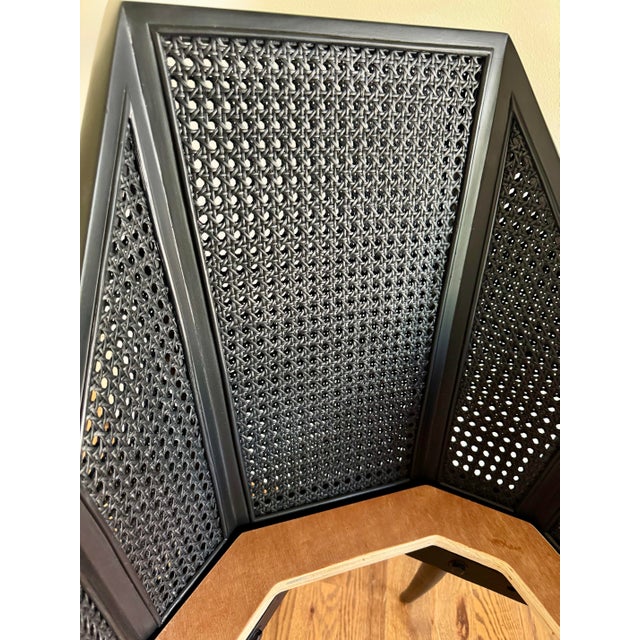 2020s Cane Dining Armchairs by Kara Mann for McGuire/Baker Furniture, Milling Road Collection Pair For Sale - Image 5 of 9