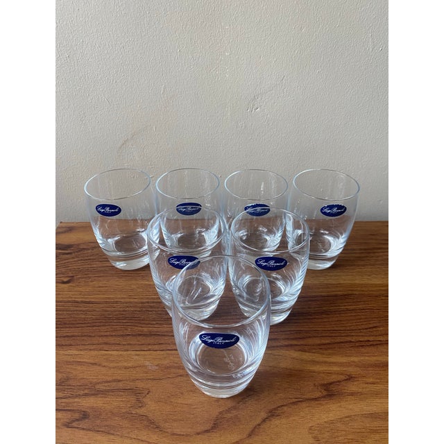 Art Deco Luigi Bormioli Michelangelo Italy Sparkx Double Old Fashioned Glasses- Set of 7 For Sale - Image 3 of 12