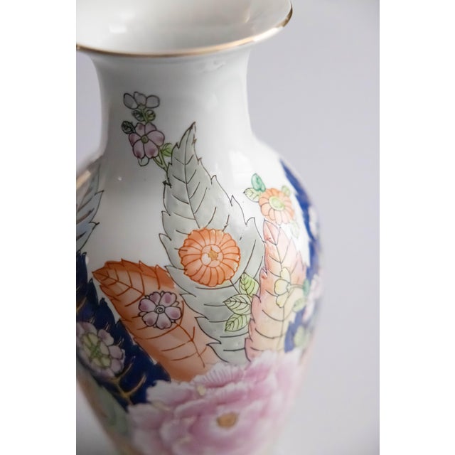 Vintage Chinese Tobacco Leaf Porcelain Vase For Sale - Image 4 of 8