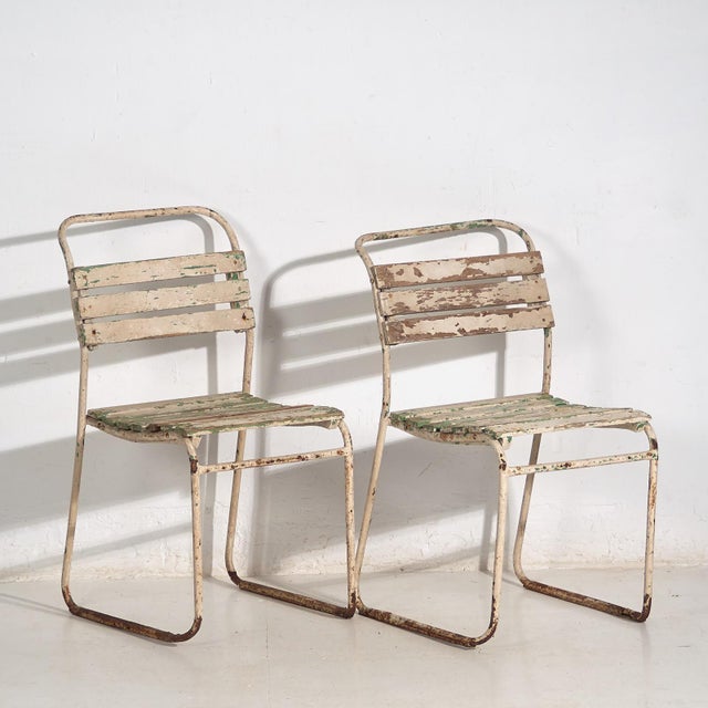 Vintage White Garden Chairs, 1920, Set of 4 For Sale - Image 10 of 10